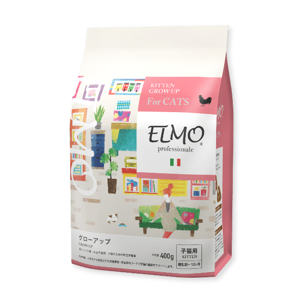SALE高品質ELMO professionale GLOW UP 子猫用 総合栄養食 キャットフード